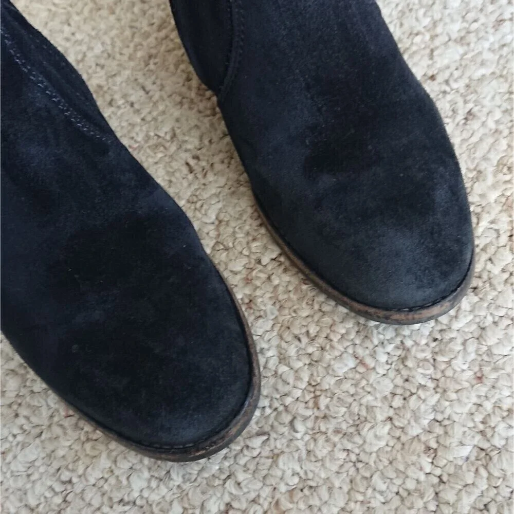 Paul Green Jax Black Suede Ankle Boots size 8.5